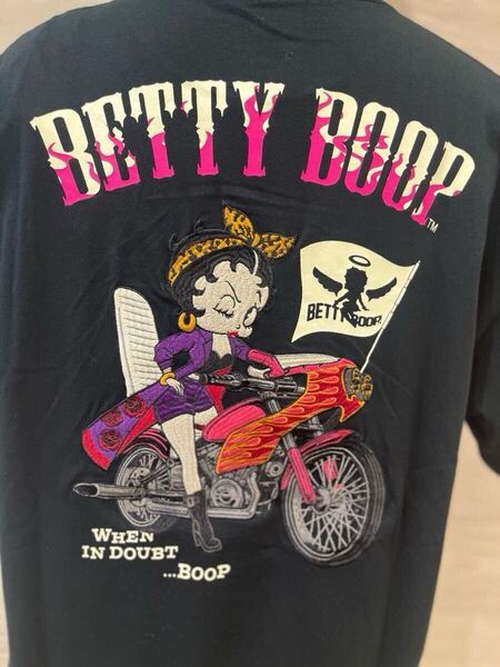 BETTY BOOP ブラック Mサイズ ブンブンヤンキー 暴走BETTY LOWBLOWKNUCLE 特攻服BETTY 半袖Tシャツ Bad girls Betty