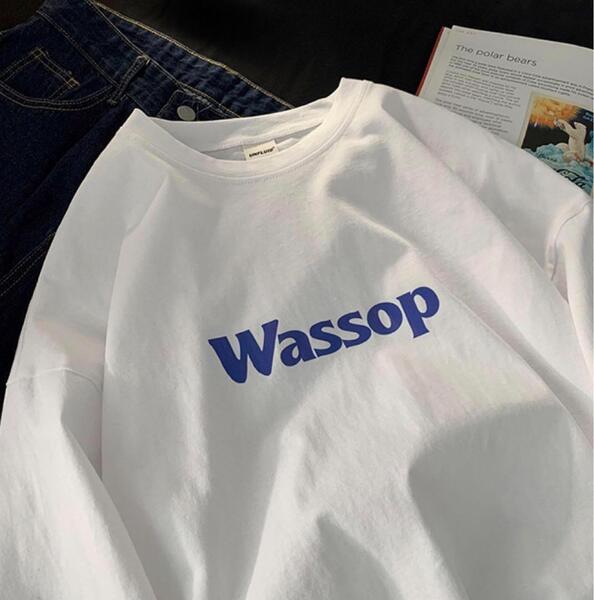 プリント 半袖 Tシャツ カットソー M ホワイト 白色 男女兼用 新品