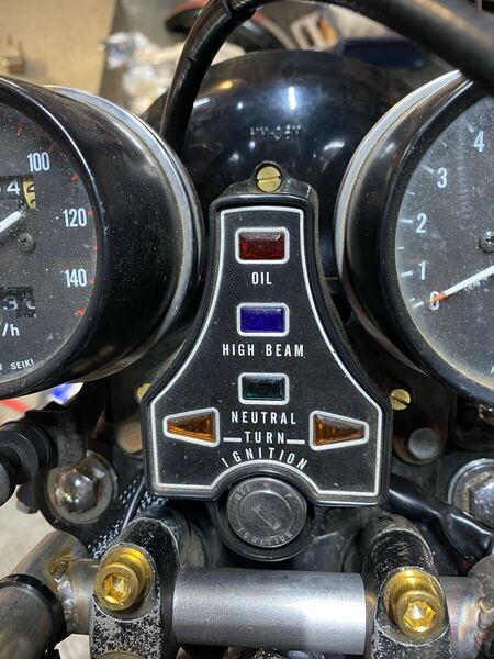 CB400F インジケーターカバー 真鍮ビス ヨンフォア CM400 CB400T cm250 cb250t バブ ホーク