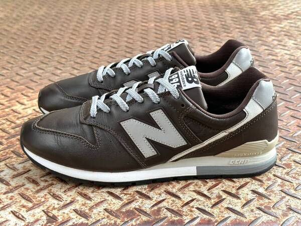 フットロッカー別注オリジナルM576デザイン New Balance CM996NH US8.5 26.5cm 本革オールレザー M996限定 ブラウン×グレー NB スニーカー