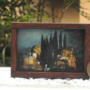 東澤雅晴のミニチュア絵画 ベックリン 死の島 模写一点モノ