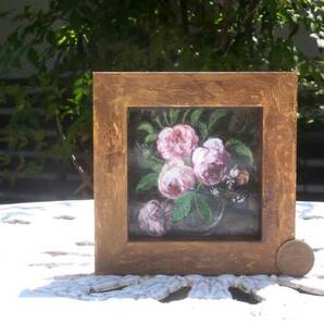 東澤雅晴のミニチュア絵画 バラⅡ 模写一点モノ