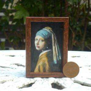 東澤雅晴のミニチュア絵画 フェルメール 耳飾りの少女 一点モノ