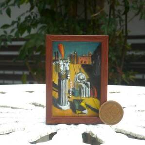 東澤雅晴のミニチュア絵画 キリコ小 模写一点モノ