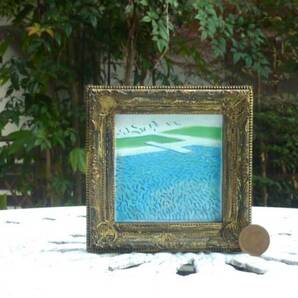 東澤雅晴のミニチュア絵画 ホックニー プールⅡ 模写一点モノ