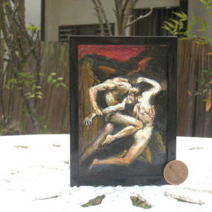 東澤雅晴のミニチュア絵画 ウィリアム.A.ブグロー 模写一点モノ