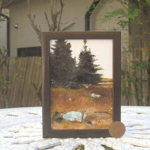 東澤雅晴のミニチュア絵画 アンドリュー・ワイエス 模写一点モノ