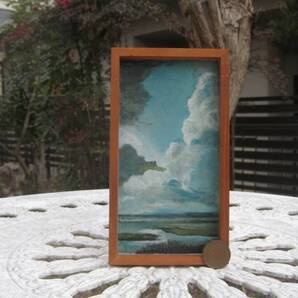 東澤雅晴のミニチュア絵画 遠い雲 模写一点モノ