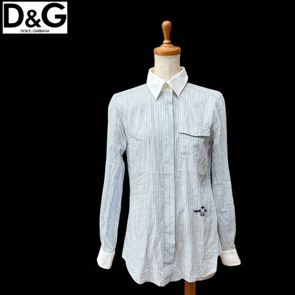 【DOLCE&GABBANA】長袖シャツ/ストライプ/サイズ42★ドルチェアンドガッバーナ