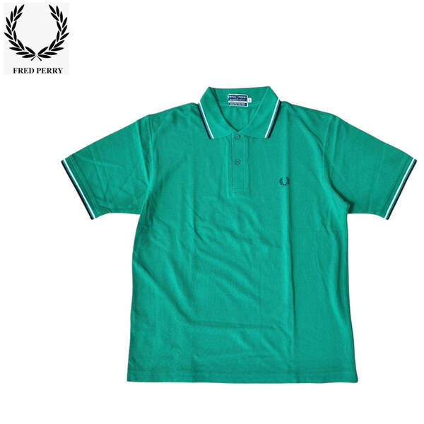【FRED PERRY】半袖ポロシャツ/ワンポイントロゴ刺繍/L★フレッドペリー