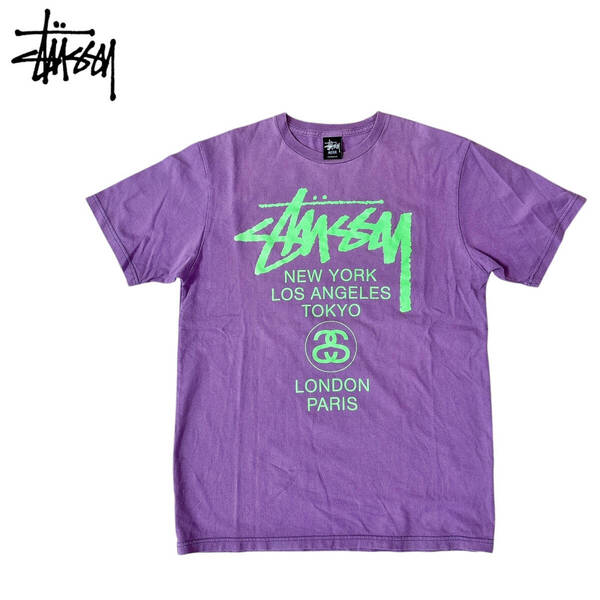 【stussy】半袖Tシャツ/ロゴプリント/M★ステューシー