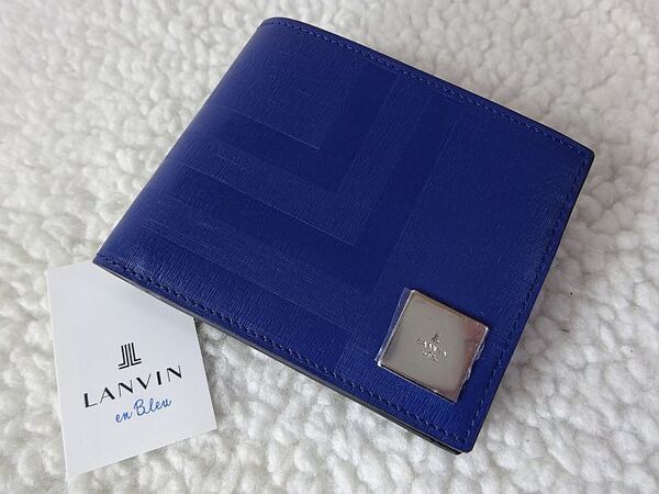 【新品/本物】LANVIN en Bleu(ランバンオンブルー)二つ折り財布/ブルー ¥17,600-☆★☆