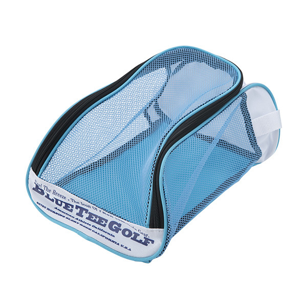 ☆3③通気性抜群♪ブルーティーゴルフ 【サックス】 メッシュ シューズケース BLUE TEE GOLF SC-001 送料無料