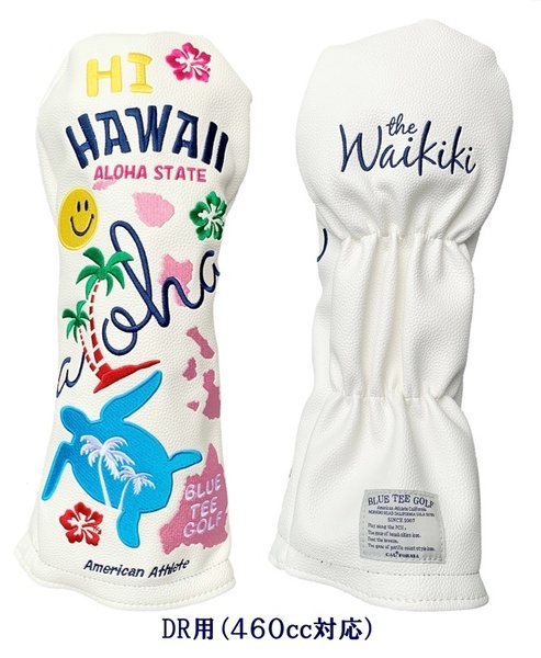 □③送料無料【DR-BL】ブルーティーゴルフ【ハイハワイ Hi Hawaii】ドライバー用ヘッドカバー BLUE TEE GOLF HCH-001