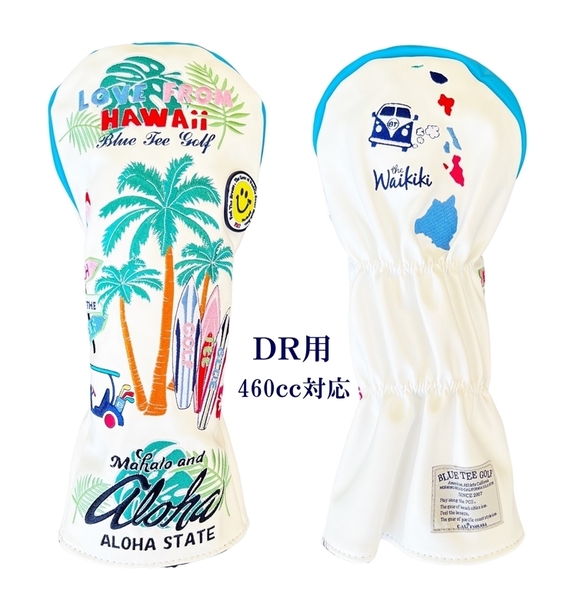 ■③送料無料DR【2025ラブ フローム ハワイ Love From Hawaii】ブルーティーゴルフ ドライバー用ヘッドカバー DHC-006 BLUE TEE GOLF