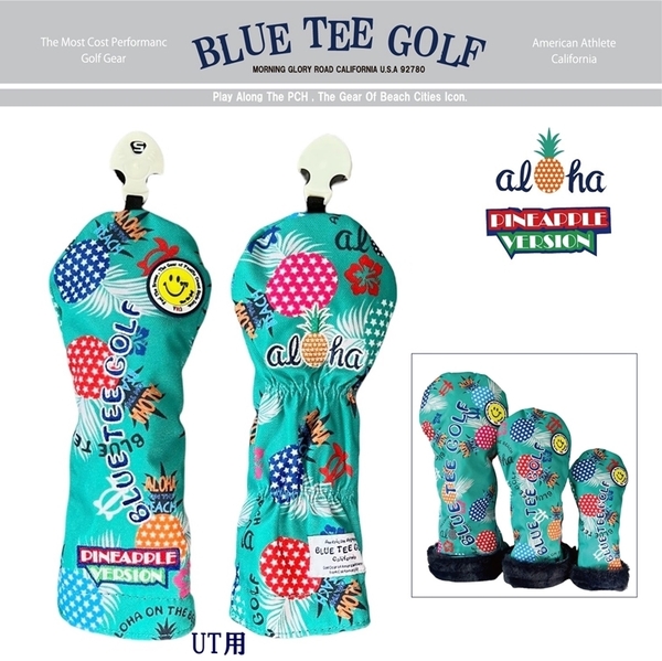 □送料無料 UT-GR ブルーティーゴルフ 【ポップン パイン:グリーン】ユーティリティ用ヘッドカバー BLUE TEE GOLF PHC-03