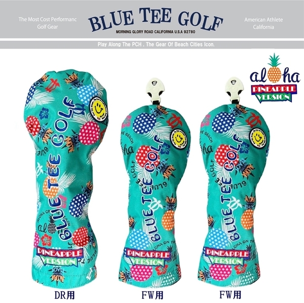 □送料無料 3PB-GR ブルーティーゴルフ 【ポップン パイン:グリーン】3本セット販売(B)ヘッドカバー BLUE TEE GOLF PHC-03