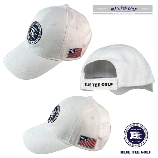 ■1②【ホワイト】ブルーティーゴルフ【BTGスタンダード モデル】スタンダード コットンキャップ BLUE TEE GOLF STCP-001 送料無料