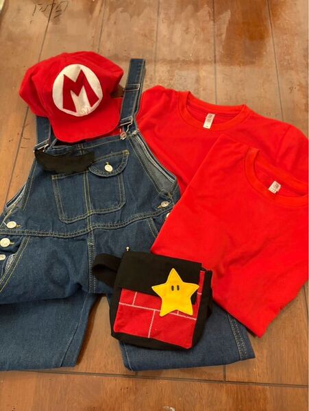 【キッズ用 140〜Sサイズ】マリオ コスプレ衣装セット