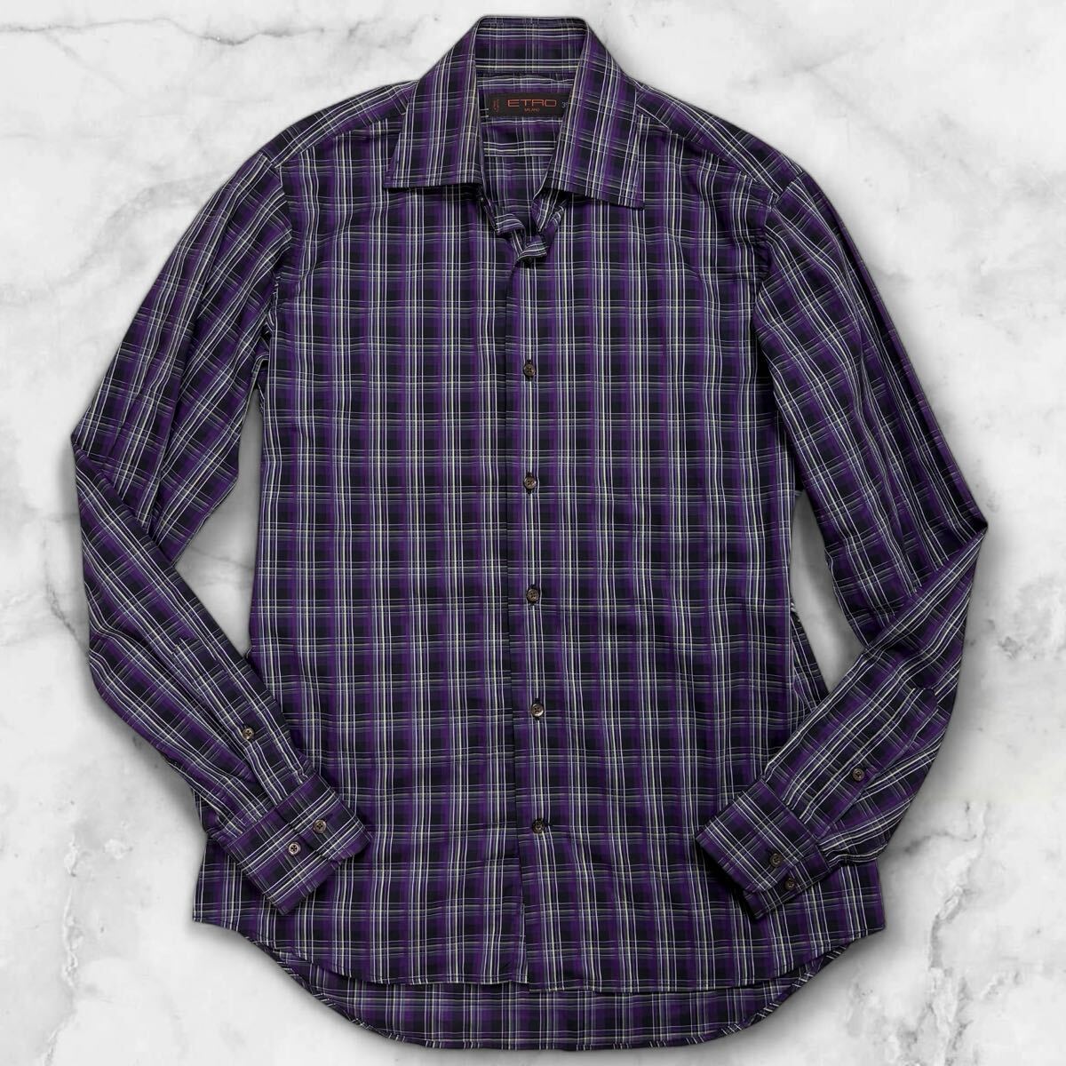 中古・古着通販】ETRO (エトロ) ペイズリー柄シャツ ブルー