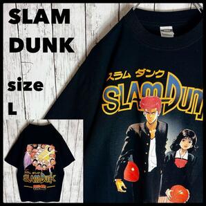 激レア スラムダンク tシャツ 両面プリント L 翔北メンバー ブラック 古着