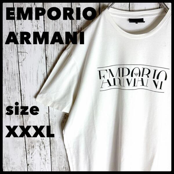 エンポリオアルマーニ tシャツ 3XL ロゴプリント ブランド古着 ホワイト 白