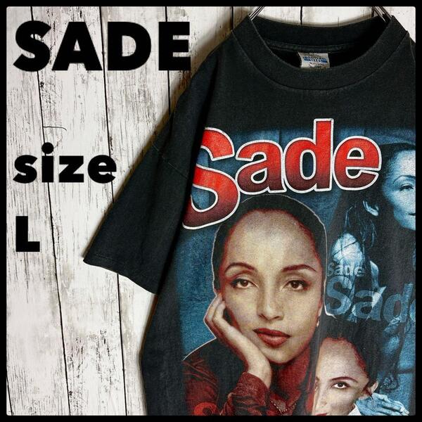SADE 激レア シャーデー tシャツ 両面プリント L ブラック 黒 希少古着