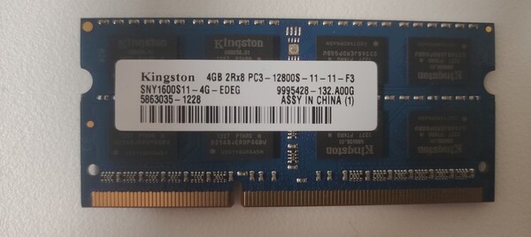 KINGSTON SO-DIMM 4GB 1枚 2Rx8 PC3-12800S-11-11-F3 DDR3L-1600 SNY1600S11-4G-EDEG