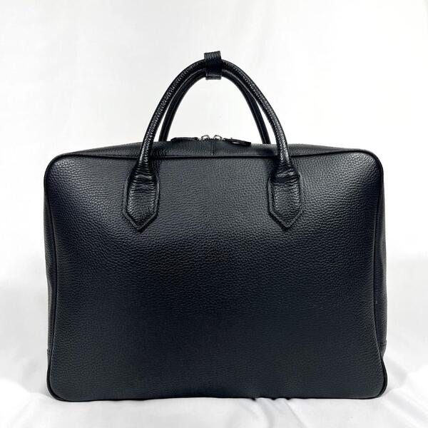 <美品!!>■UNITED ARROWS ユナイテッドアローズ スクエア ブリーフ ビジネスバッグ レザー 通勤 A4/PC収納 ブラック 黒 管:K-2505043