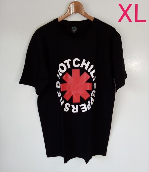 レッチリ ロゴ レッド・ホット・チリ・ペッパーズ ロックtee バンドTシャツ(XL)コ12