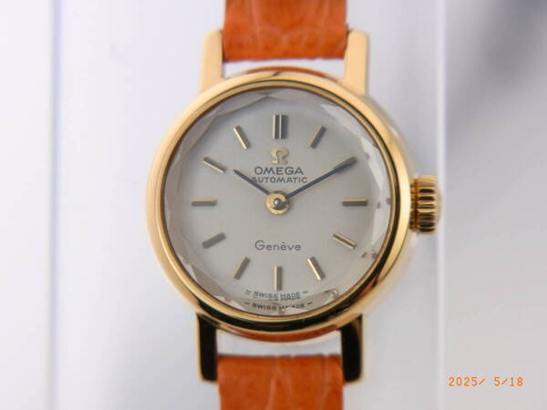 OH/ポリッシュ済)Omega Geneve オメガ ジュネーブ 自動巻 レディース Ref551.049 Cal671 新品ベルト