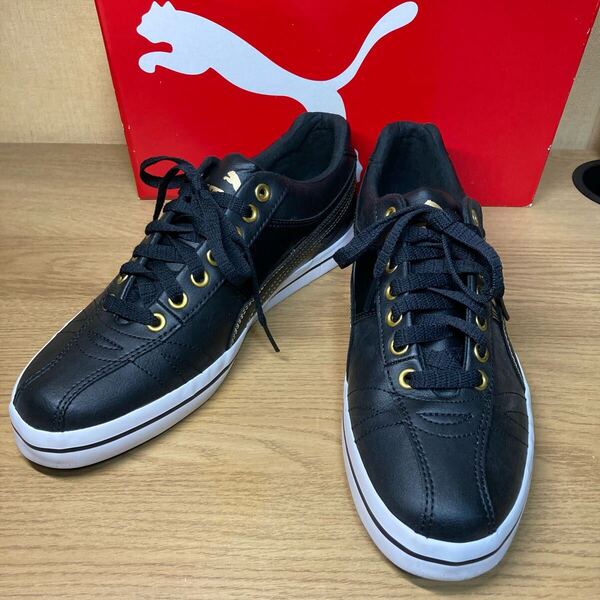 Puma ローカット スニーカー 27cm ブラック ゴールド