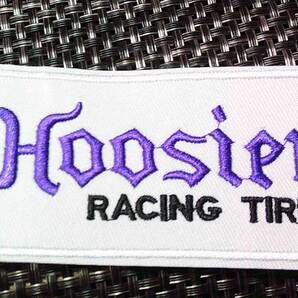 《白紫黒HRTタイヤ》新品アメリカ Hoosier RACING TIRE フージャー レーシング タイヤ刺繍ワッペン◆自動車 NASCAR F1 モータースポーツ