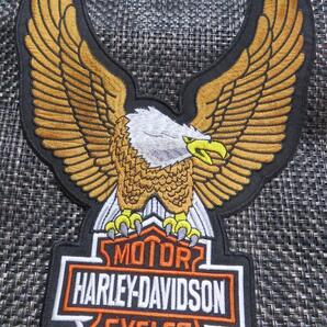 特大《白頭鷲茶翼DX縦長》新品ハーレーダビッドソン Harley-Davidson刺繍ワッペン■アメリカ 大型二輪車 オートバイ バイク ライダー ■DIY