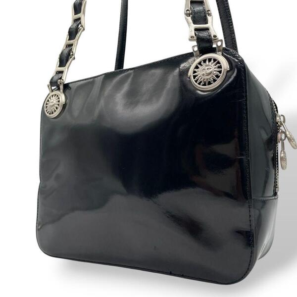 VERSACE ヴェルサーチ ハンドバッグ トートバッグ 黒 サンバースト k5