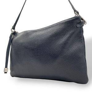 美品 ジャンニキャリーニ ショルダーバッグ 紺 サコッシュ GIANNI s45