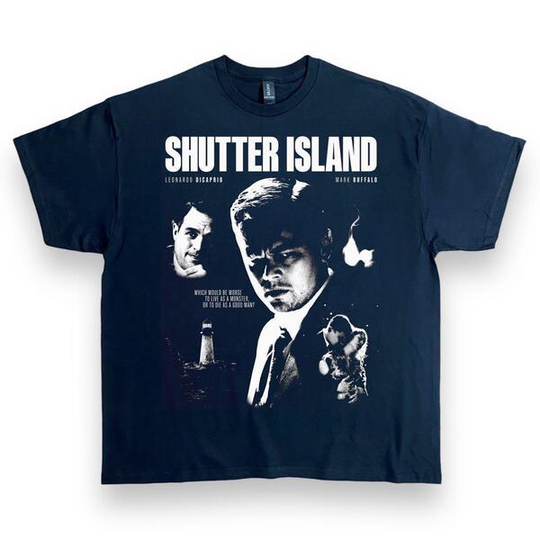 Shutter Island シャッターアイランド Tシャツ ブラック,.