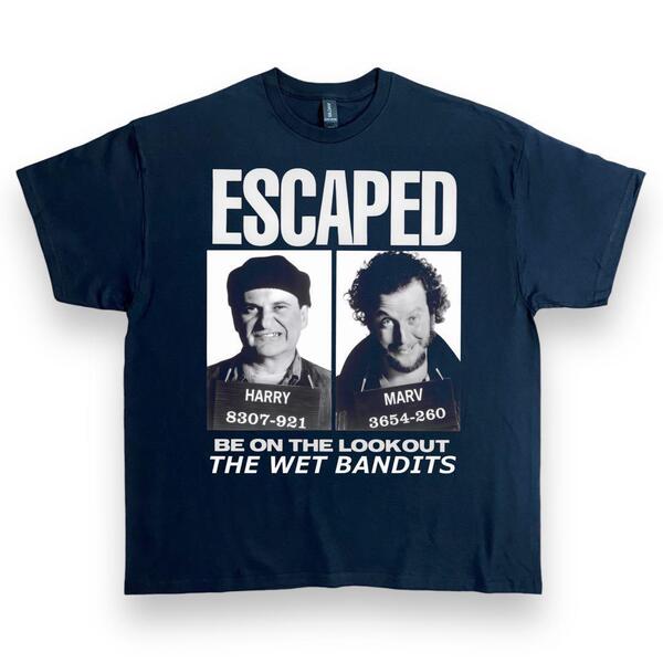 ホームアローン HOMEALONE 泥棒 Tシャツ ブラック movie,.