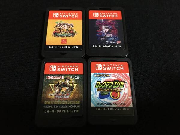 Switch ソフトのみ 4本セット くにおくんの三国志だよ満員御礼/Bloodstained/遊戯王コレクション/ロックマンエグゼ ★スイッチ 送料無料