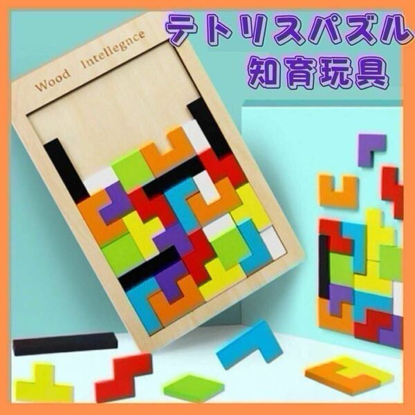テトリス パズル 知育玩具 木製 おもちゃ 積み木 モンテッソーリ 子供 キッズ 保育園 幼稚園 小学生 カラフル プレゼント 脳トレ 右脳教育