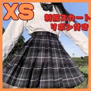 制服 コスプレ プリーツスカート チェック柄 ミニスカ リボン 学生服 jk 女子高生 ミニスカート 可愛い 定番スカート 衣装 制服デート XS