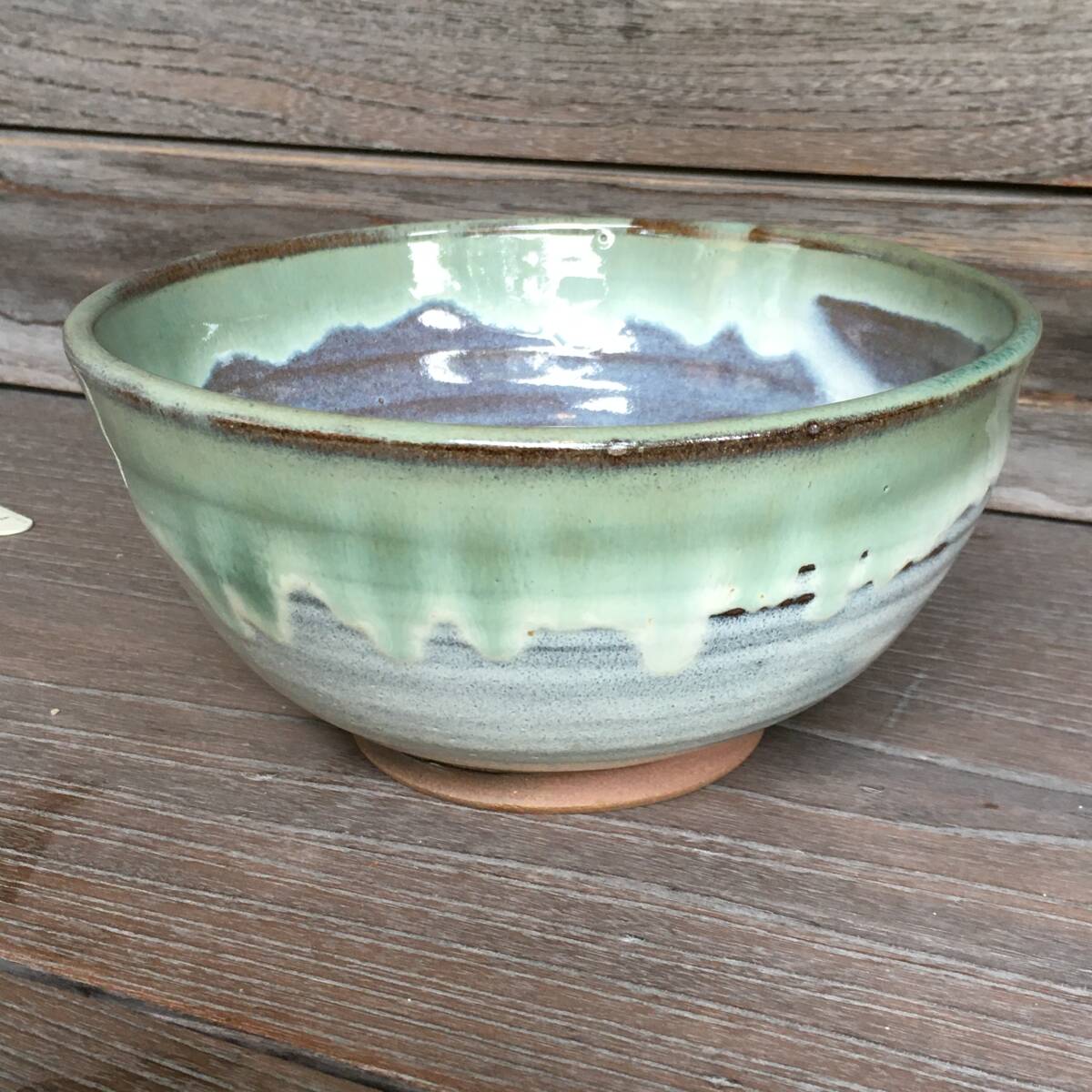 松代焼 緑白釉壺 代官町窯 江戸時代末期頃 工芸品