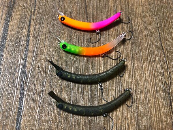 1089工房 さかさにょろ 60FS 1091 エリアトラウト クランク 管釣り セット まとめ売り