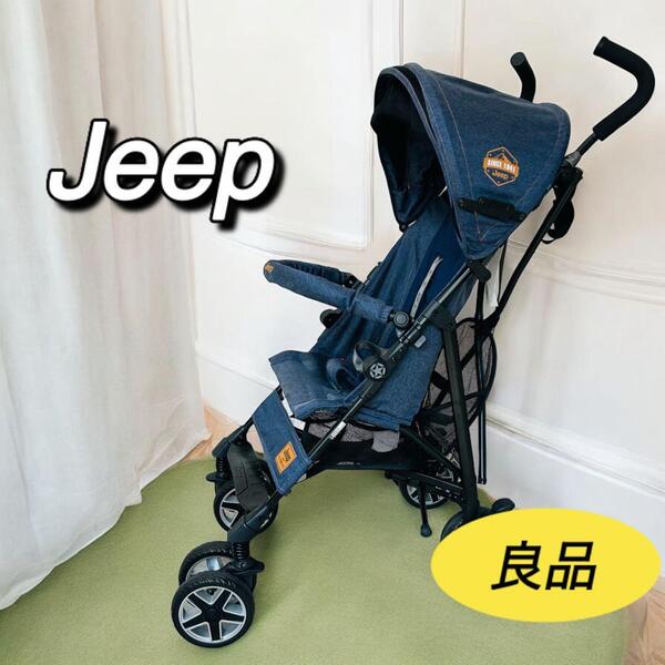 ジープ jeep ベビーカーバギー アドベンチャー デニム B型 軽量 バンパー 自立