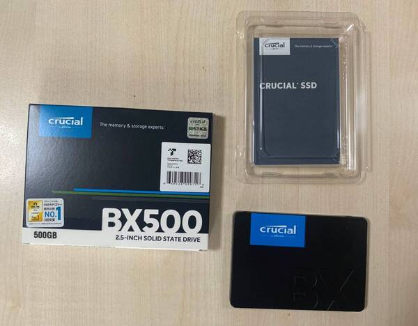 500GB★Crucial(クルーシャル) SSD 内蔵2.5インチSATA接続 BX500 シリーズ 500GB CT500BX500SSD1JP