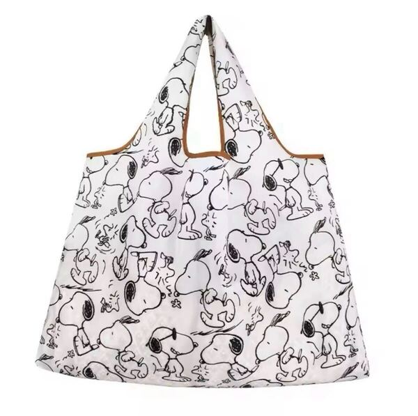 新品 大容量 エコバッグ SNOOPY スヌーピー マイバッグ ホワイト 白 ホワイト 折りたたみ 手提げ袋 レジ袋