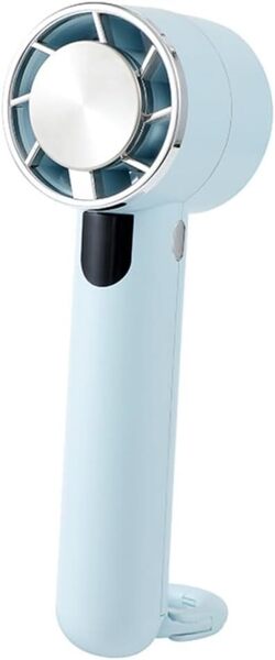携帯扇風機 ハンディファン 【冷却プレート 瞬間冷却】 ハンディ扇風機 接触冷感 強力 大風量 3段階調節長時間稼動(色:ブルー)