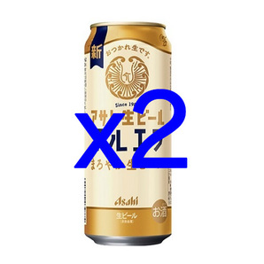 アサヒ生ビール マルエフ 缶500ml x2#キ