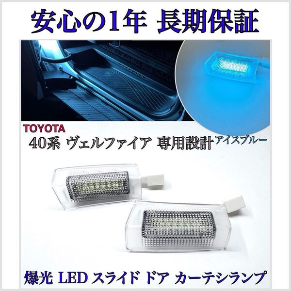 【安心の1年保証】新型 40系 ヴェルファイア ハイブリッド Zプレミア AAHH40W アイスブルー LED スライドドア カーテシランプ フットランプ