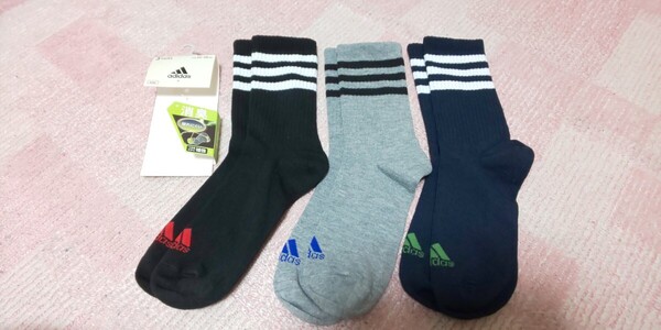 ◆未使用◆adidas アディダス 靴下 3足セット 23~25cm キッズ